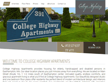 Tablet Screenshot of collegehighwayapartments.com